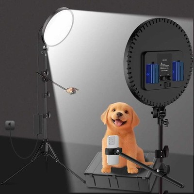 Large Barber Light with72 inch Stand, 55W 6500K Full-Screen Selfie Light Ring...