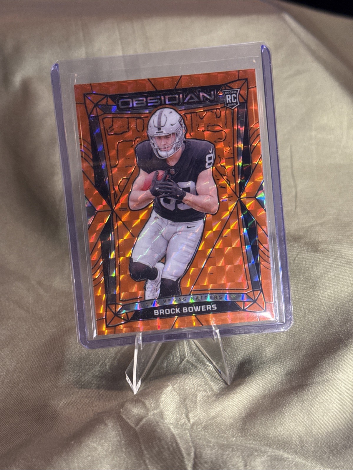 2024 Panini Obsidian - Brock Bowers #101 International (RC) Orange /24