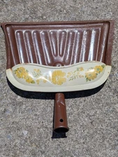 Vintage Brown JV REED Metal Tin Litho Dustpan M TABOR DUTCH FOLK ART DESIGN AF