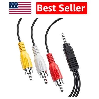 High-Quality Tangle-Free 3.5mm to RCA 5ft AV Cable - Connect with Ease