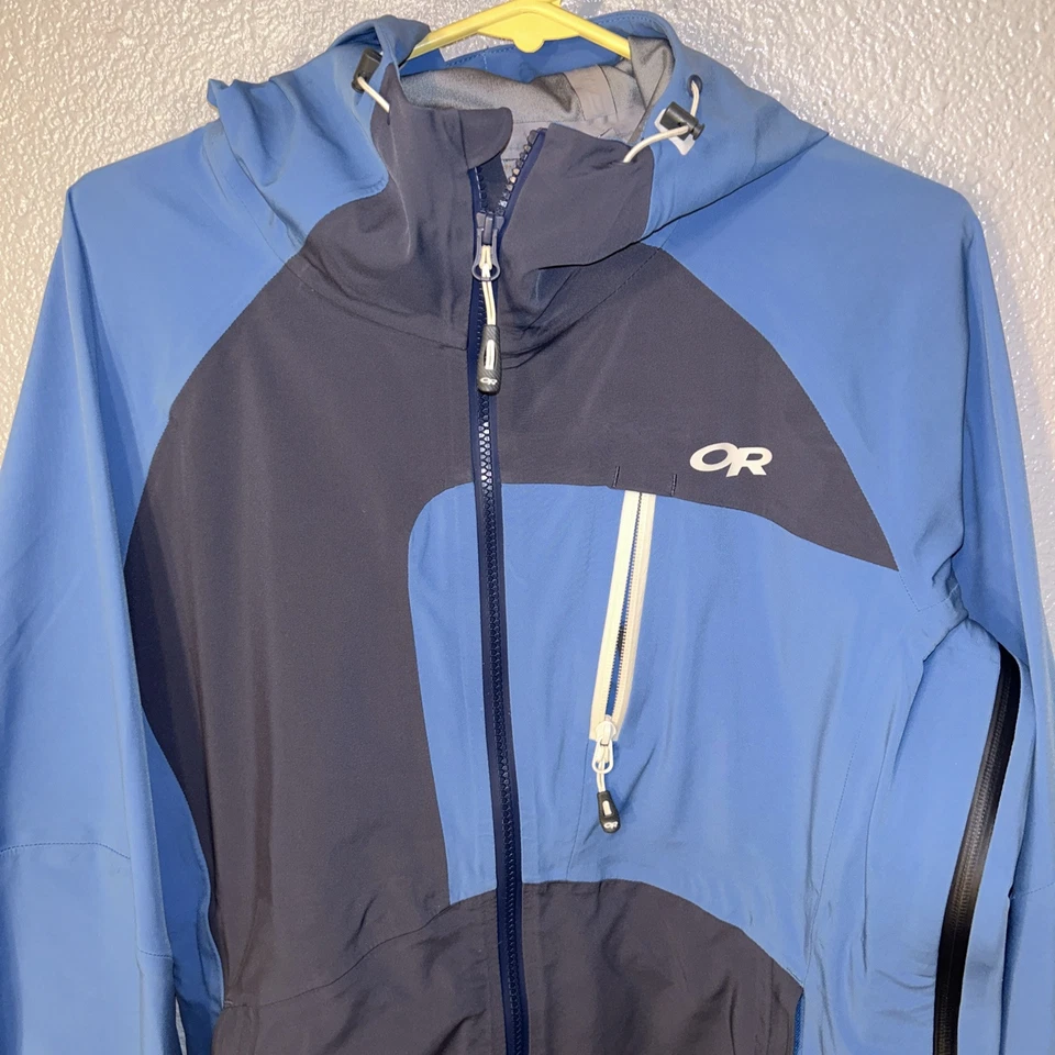 Chaqueta Outdoor Research Skyward II para mujer grande cremallera completa Ascent Shell azul gris Foto 2 de 4