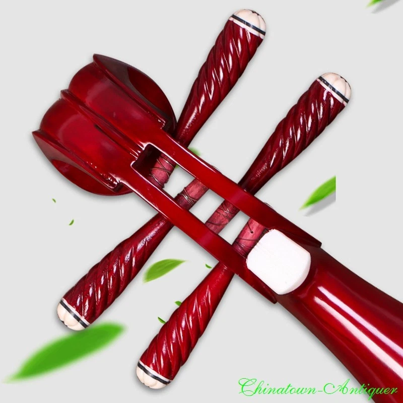 Nuevo instrumento musical de guitarra laúd soprano chino Liuqin de madera dura 柳琴#2384 Foto 3 de 4