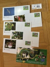 France 5 envelopes franking mint domestic postal stationery fauna flora reunion