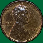 1917 Lincoln Wheat Cent Almost Uncirculated AU Coin, Cleaning #36951