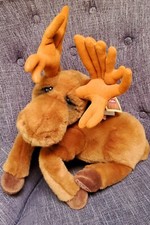 Lou Rankin Friends Dakin Miles The Moose Stuffed Animal Plush NWT NEW 16"