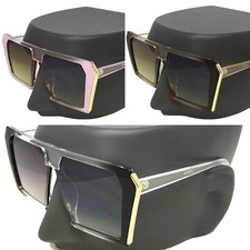 Flat Top Betty Huge  Over-sized XXL Big SHIELD Square Women and Men Sunglasses 