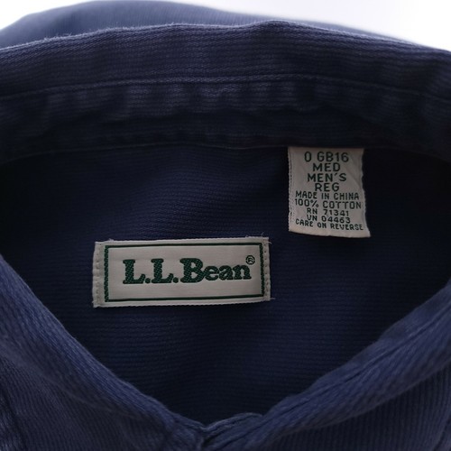 L.L. Camisa con botones Bean para hombre talla M regular azul manga larga 100 % algodón 0 GB16 - Imagen 9 de 10