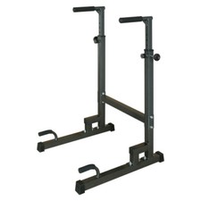 Heavy Duty Power Tower Dip Station with Bench Pull Push Up Bars Stand Adjustable