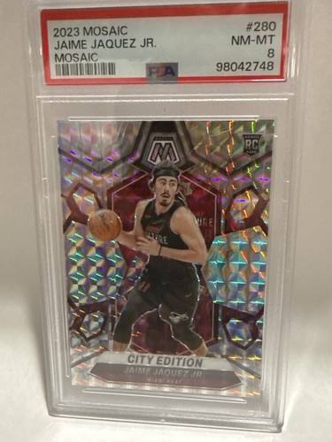 2023 PANINI MOSAIC 280 JAIME JAQUEZ JR. Psa 8 Rookie Miami Heat City Edition - 第 1/2 張圖片
