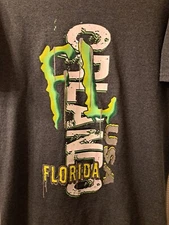 Gildan Ultra Cotton Shirt Orlando Florida Great Graphics Sz. M