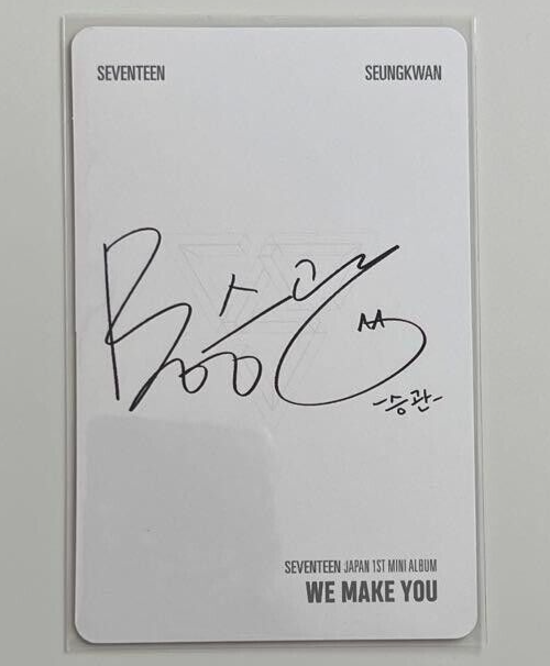 SEVENTEEN WE MAKE YOU 直筆サイン入り　CD SEVENTEEN SEUNGKWAN JAPAN 1ST MINI ALBUM WE MAKE YOU Carat Ver