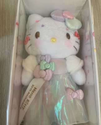 Hello Kitty Birthday Plush Doll 50th Anniversary The Future in Our