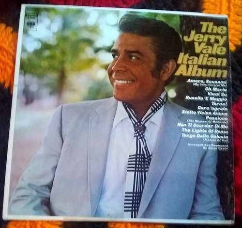 The Jerry Vale Italian Album ~1970 Columbia 7" 33 jukebox EP +cover, juke strips