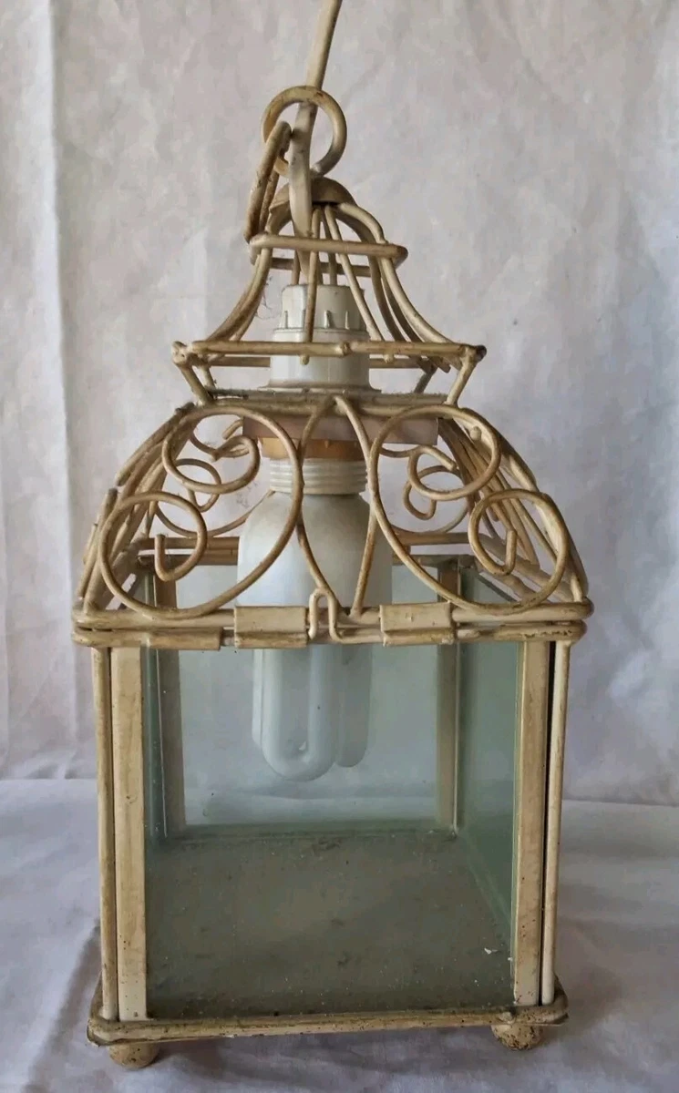Lampe à Stèle 4 Lumières Fer Forgé Doré - Originale époque 1900-1950, France