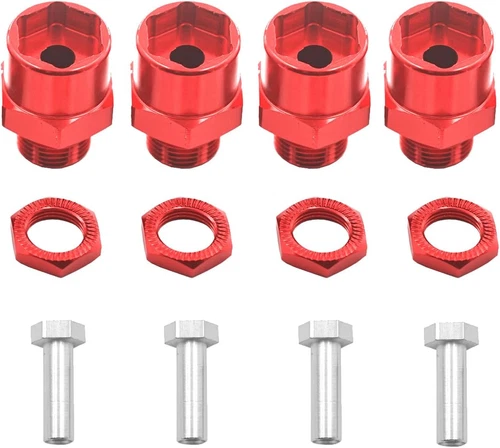 8 Pack Red 1/8 12mm to 17mm Wheel Hex Hub Adapter Extension For 1/10 RC Car - Bild 2 von 10