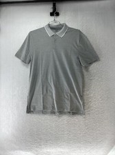 DKNY Men's Charcoal Short Sleeve Polo Shirt Size L