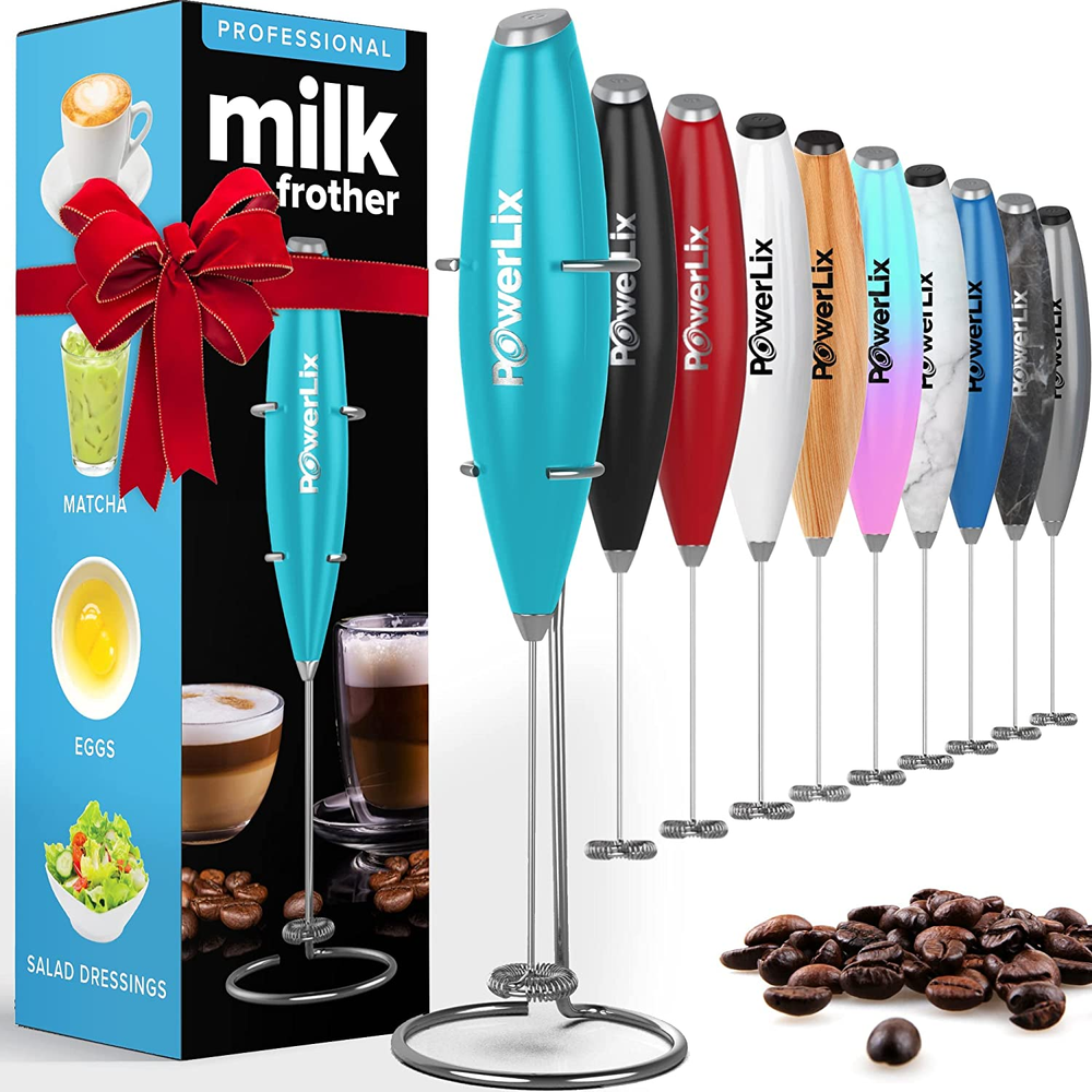 Milk Frother Handheld Battery Operated Electric Whisk Beater Foam Maker for Coff