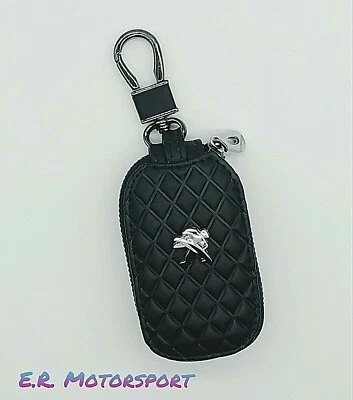 E.R. MOTORSPORT Portachiavi PITONATO NERO Contenitivo in Poliuretano PEUGEOT TOP QUALITY