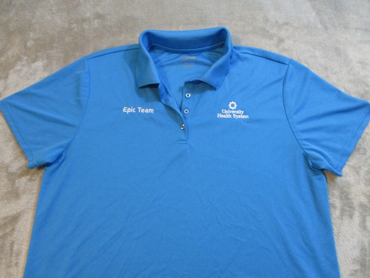 University Health System Polo Shirt Womens XL Blue Employee 