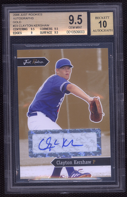 2006 Just Rookies Autographs Gold Clayton Kershaw  #/50