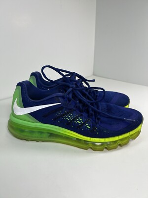 Nike Air Max 2015 Deep Royal Volt Size 7.5 Used 698902-407