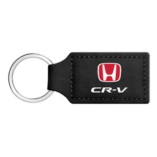 Honda CR-V Rectangular Black Leather Key Chain