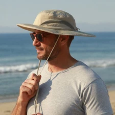 Men's Sun Hat Wide Brim Cooling Hat UV Protection Hat Fishing Hat Summer Outdoor