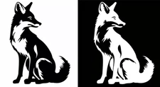 Fox Two Graphic Vinyl Decal Car Truck Window Laptop Tablet Notebook Tumbler Mug
