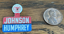 VINTAGE LYNDON B. JOHNSON / HUBERT H. HUMPHREY POLITICAL CAMPAIGN COLLAR TAB