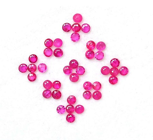 2 mm Natural Ruby Round Cut 1.48 CTS Lot 39 Pcs Calibrated Loose Gemstones - Picture 5 of 8