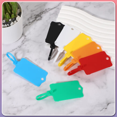 100Pcs Blank Waterproof Plastic Tags, Label Shipping Tag, Yellow 2.48 x 1.46Inch - Picture 6 of 6