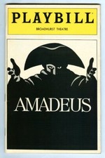 Rare 1982 AMADEUS Broadhurst Theatre BROADWAY Playbill! John WOOD! Peter FIRTH!