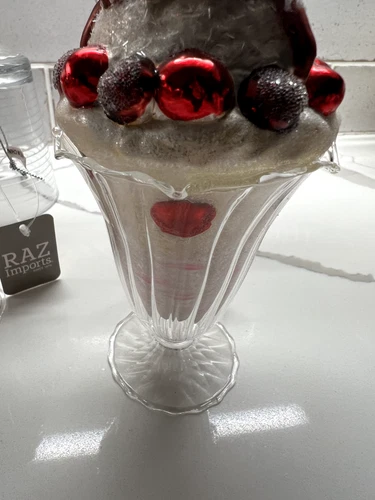 Raz Imports Ice Cream Sundae Christmas Ornament - Thumbnail 4