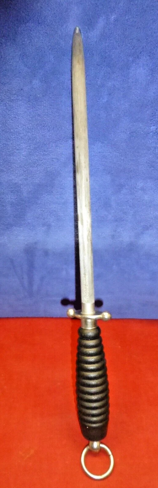 Knife Dreizack Germany Hartverchromt Sharpener Honing Steel 15" good shape