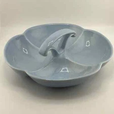 Luray Pastels Divided Relish 4-Part Tray Windsor Blue Lu-Ray T.S.&T. 1944