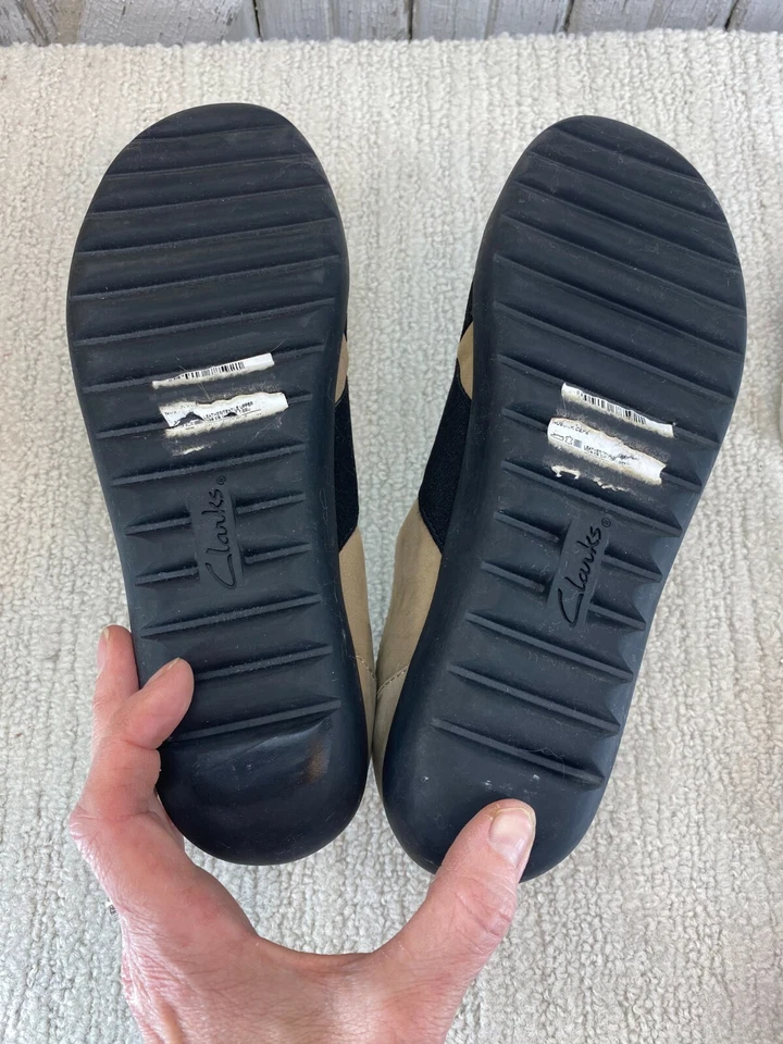Clarks Collection Cojín Suave Sin Cordones Goma Tracción Alma Marrón Negro Talla 8 Foto 3 de 4