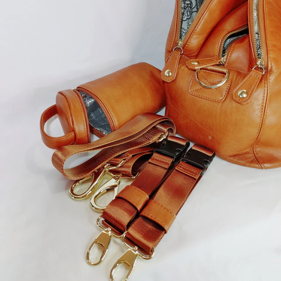 Isoki Madame Polly Double Zip Nappy Diaper Bag Tan - Image 4 of 4