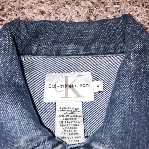 Calvin Klein Jeans Womens Jean Jacket Blue Denim Size Medium - 第 4/5 張圖片