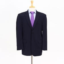Jos. A. Bank 41R Navy Sport Coat Blazer Jacket Solid 2B Wool