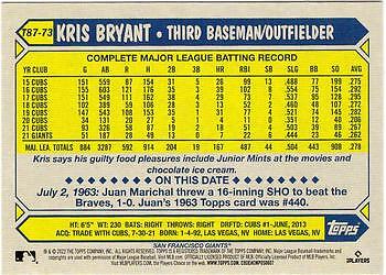 Kris Bryant 2022 Topps - 1987 Topps (Series One) - San Francisco