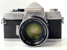 Exc 5 MINOLTA SR-1 SLR Camera / AUTO ROKKOR-PF 55mm F1.8 Lens Japan 2407MC