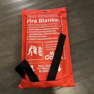 FIRE BLANKET Fiberglass Hero Emergency Home Retardant Prepared 40''x40'', LARGE