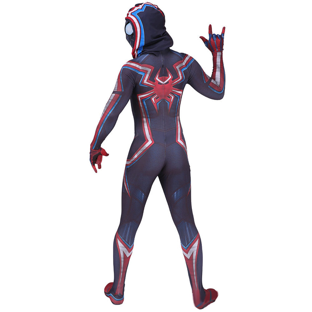 Costume Bambini Spider-Man Miles Morales PS5 – Stampato 3D, Multicolore, Taglia Unica
