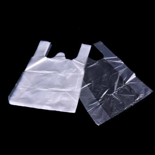 52x 20*30cm Plastic T-Shirt Retail Shopping Supermarket Bag Handles Packaging_S5 - Picture 2 of 11