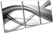 Funky Cool Design Black and White Abstract TREBLE CANVAS WALL ART Picture Print
