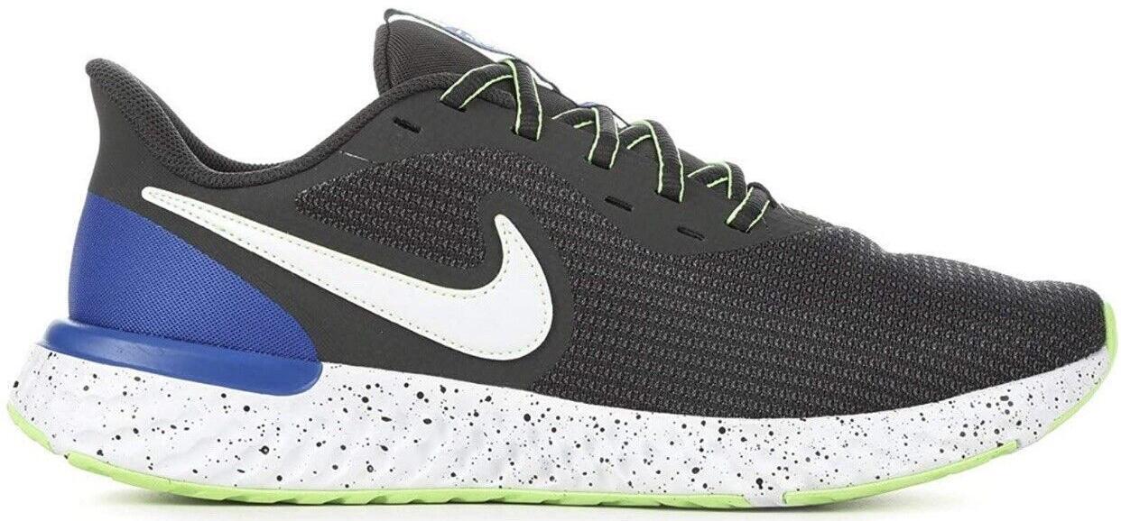 Size 10 - Nike Revolution 5 EXT Dark Smoke Grey Game Royal Neon Green Nike Revolution 5 EXT Dark Smoke Grey Game Royal Neon Green  main image 3