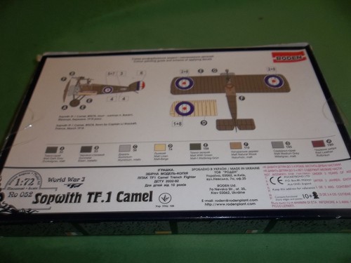 RODEN 1/72ND SOPWITH TF.1 CAMEL TRENCH FIGHTER - Picture 4 of 6