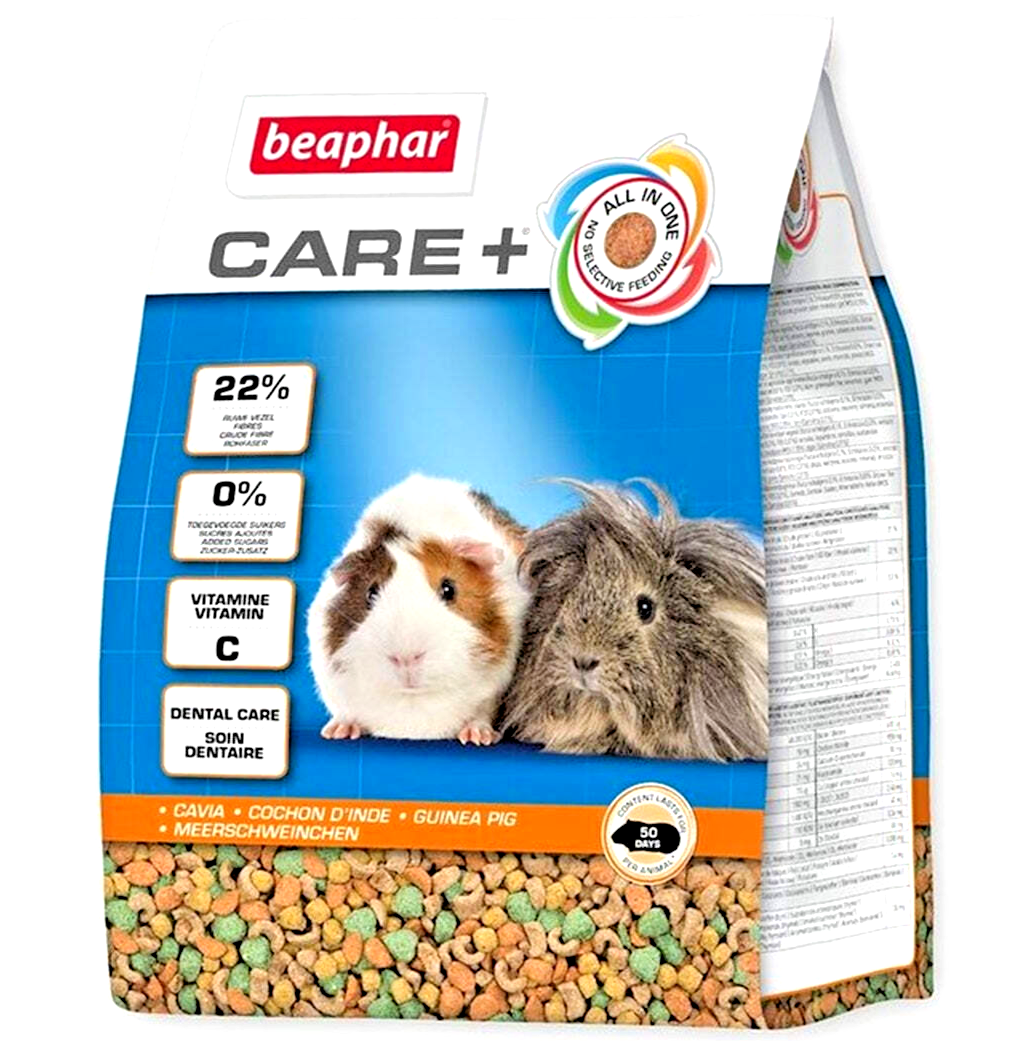 1.5KG BEAPHAR CARE+ GUINEA PIG : Small Animal Cavia Food Premium Pet Nugget Feed