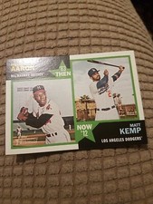 2012 Topps Heritage Baseball Then and Now #TN-AK Hank Aaron/Matt Kemp