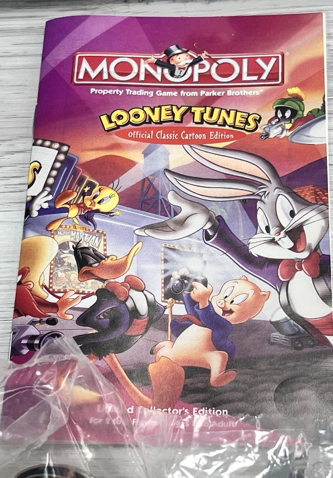 Folleto de instrucciones Looney Tunes Monopoly casas de repuesto hoteles Foto 4 de 4